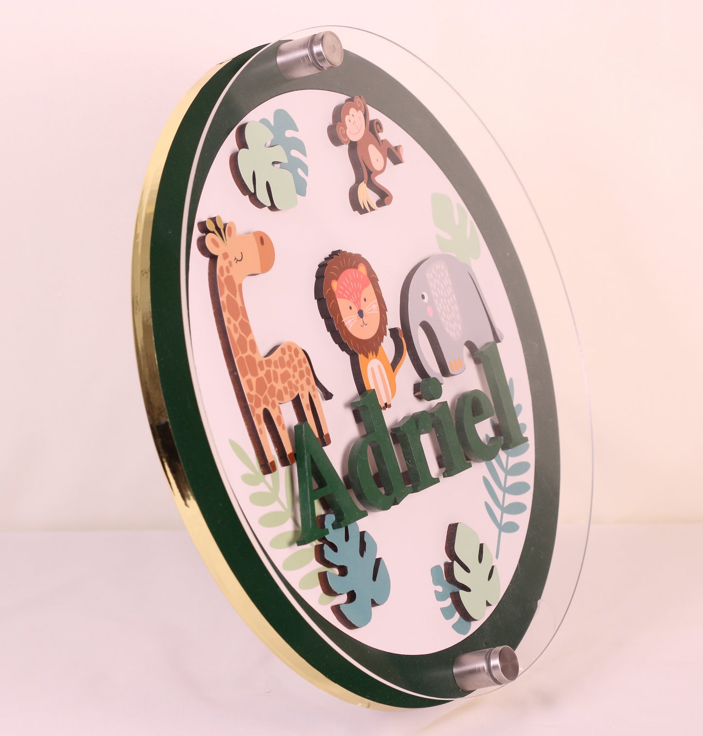 Safari Aventura - Letrero personalizado para bebé