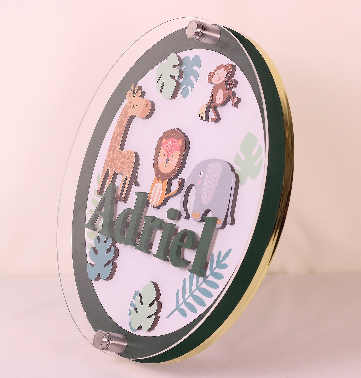 Safari Aventura - Letrero personalizado para bebé