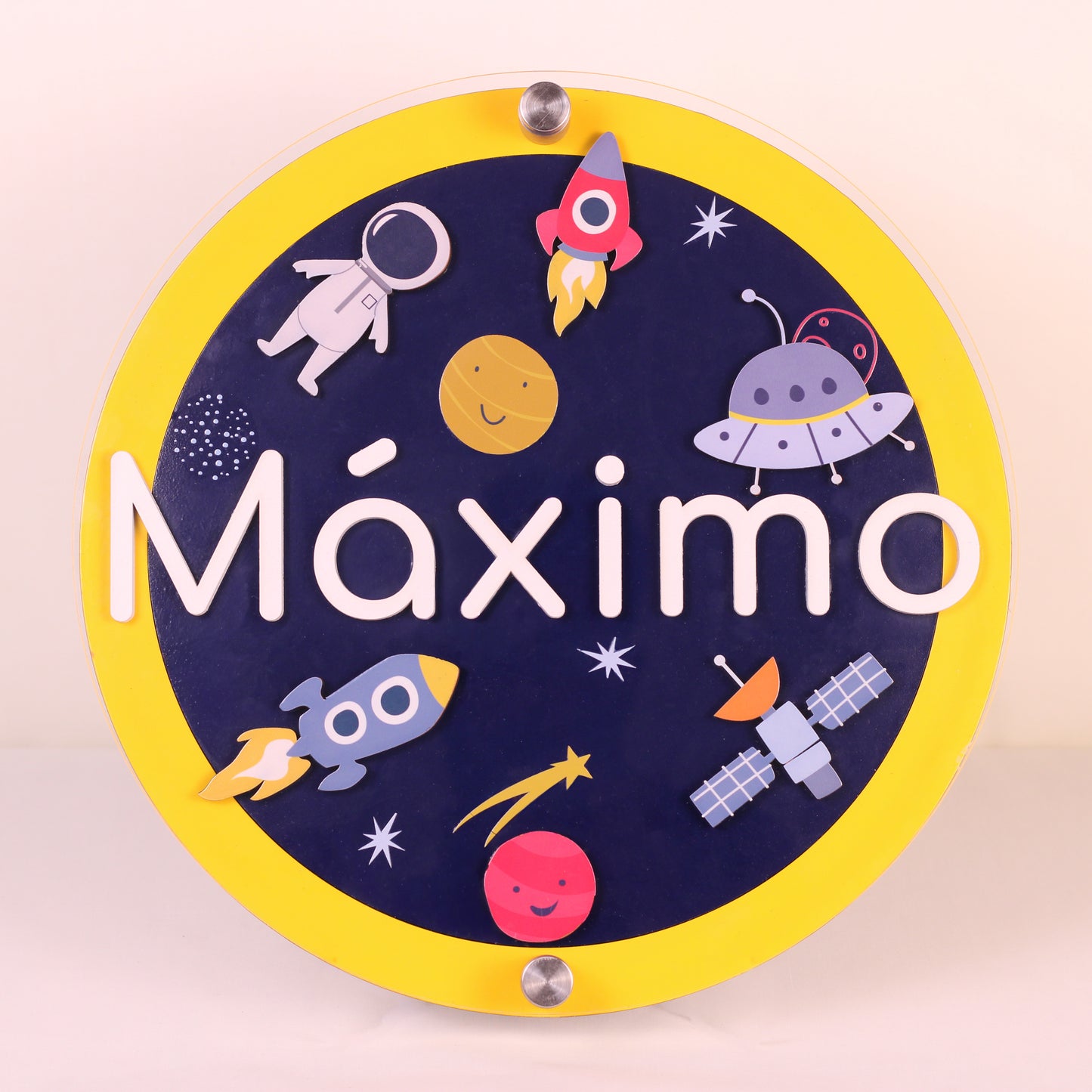 Aventura Espacial - Letrero personalizado para bebé