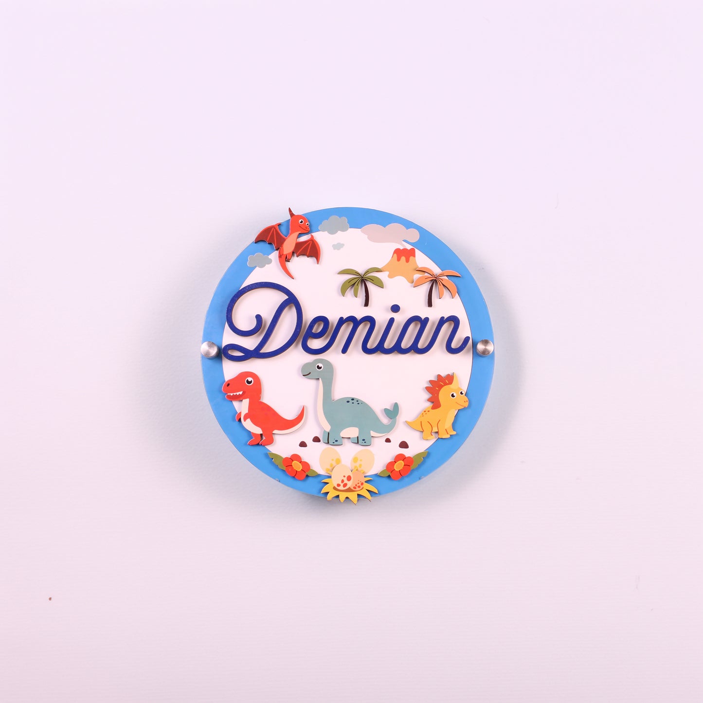 Dinoaventura - Letrero personalizado para bebé