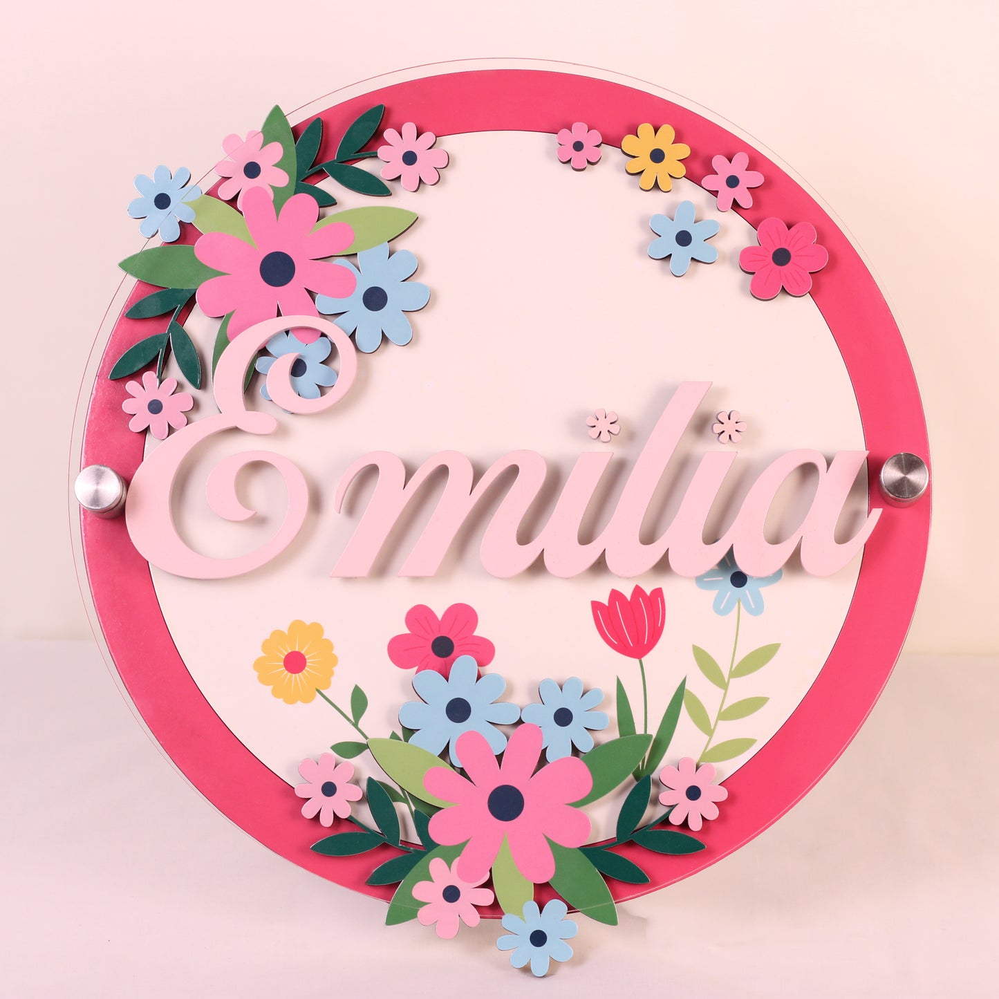 Jardín Encantado - Letrero personalizado para bebé