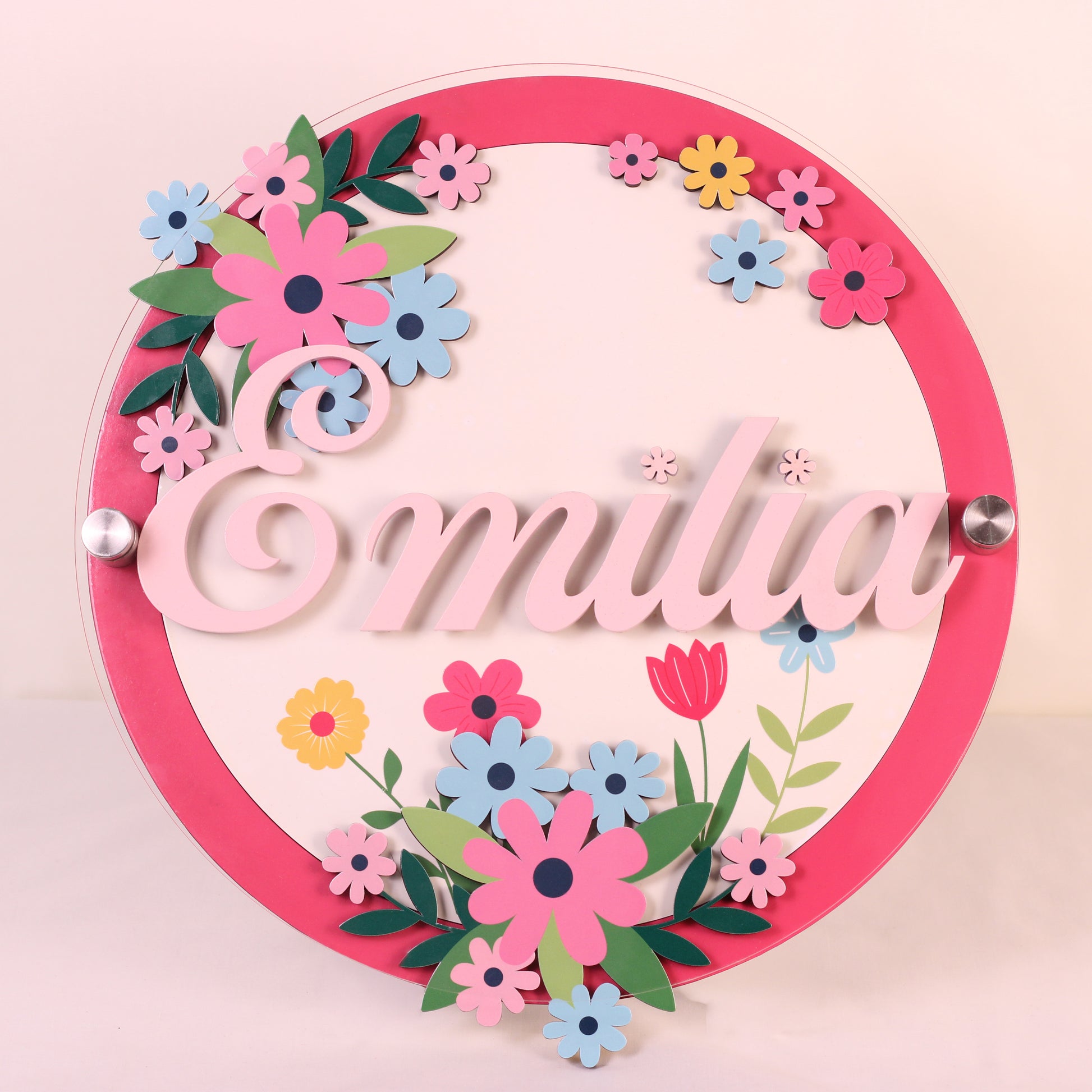 Jardín Encantado - Letrero personalizado para bebé