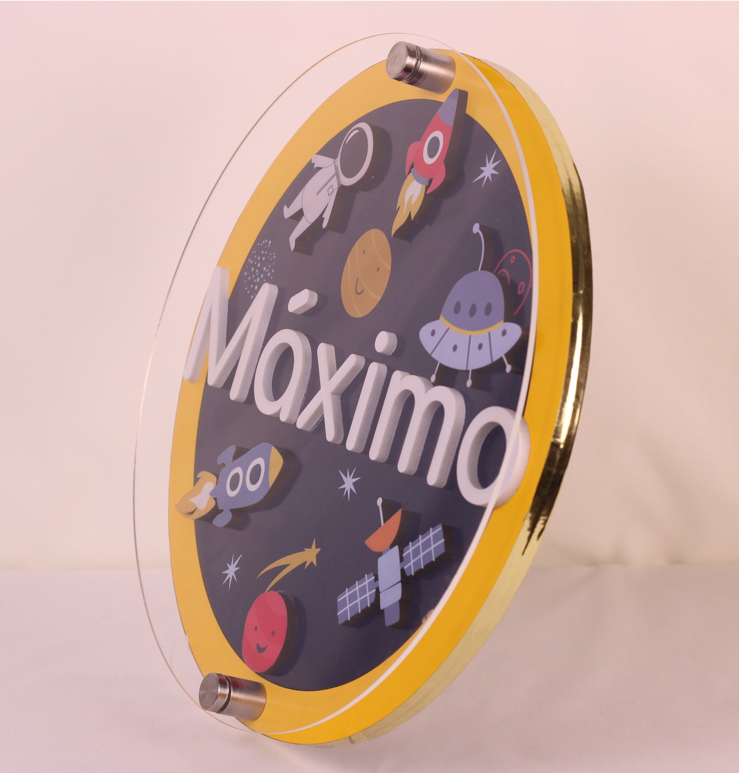 Aventura Espacial - Letrero personalizado para bebé