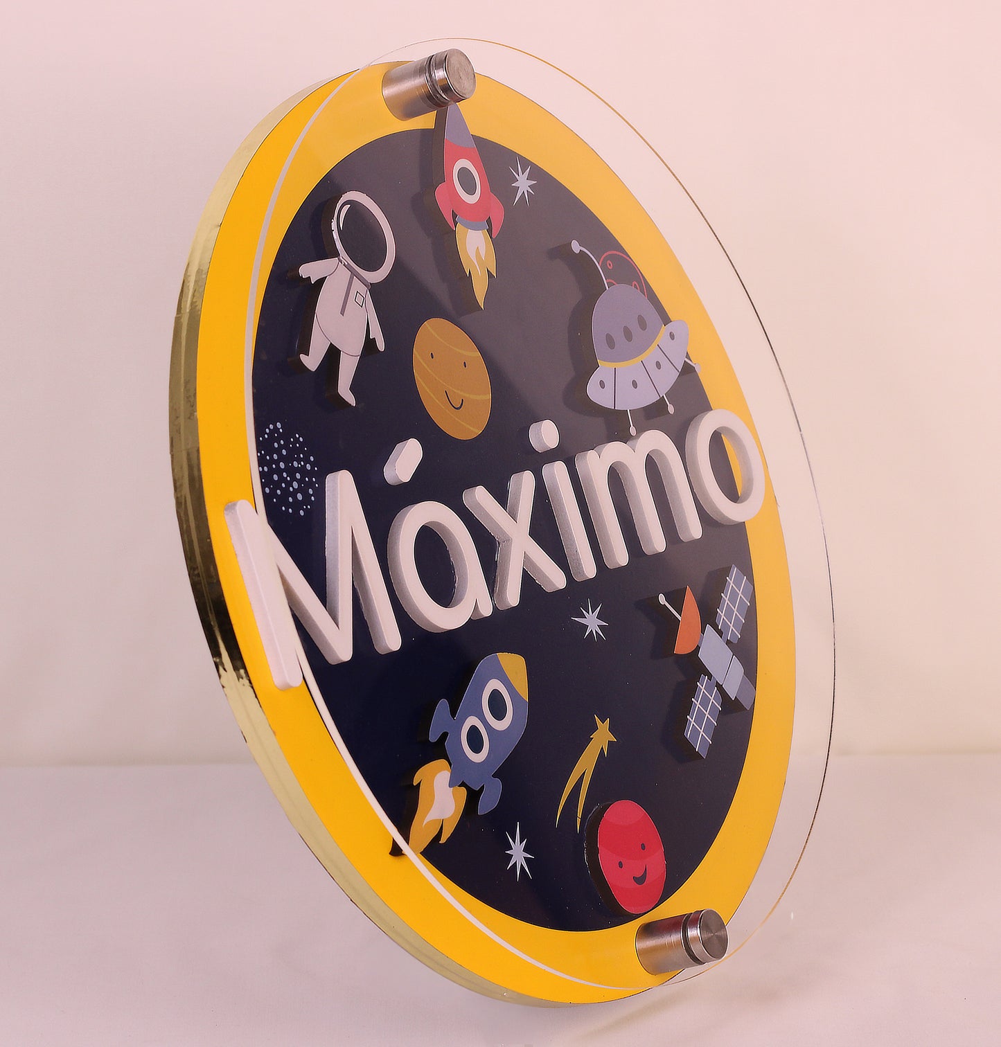 Aventura Espacial - Letrero personalizado para bebé