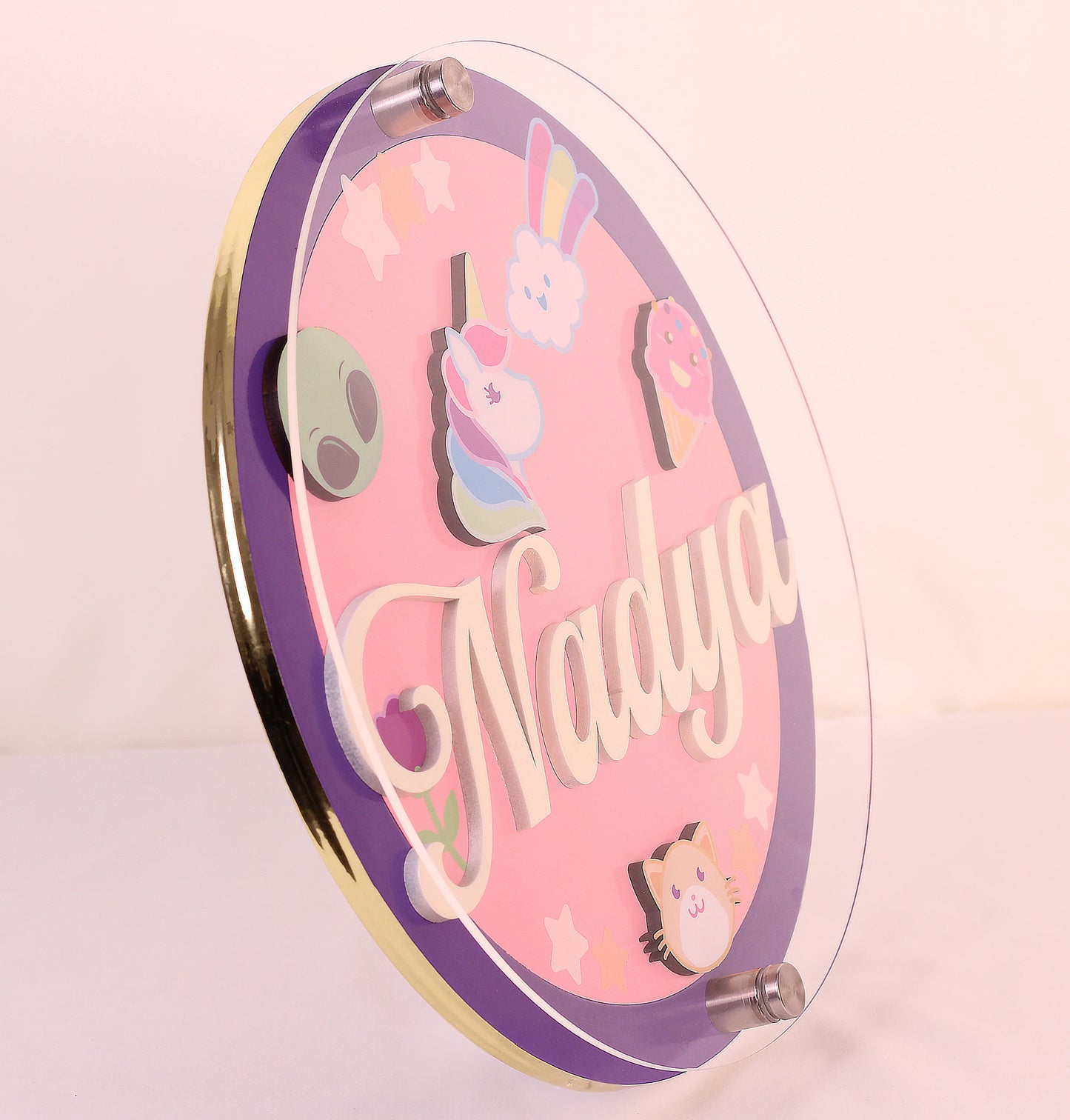 Mundo Mágico - Letrero personalizado para bebé